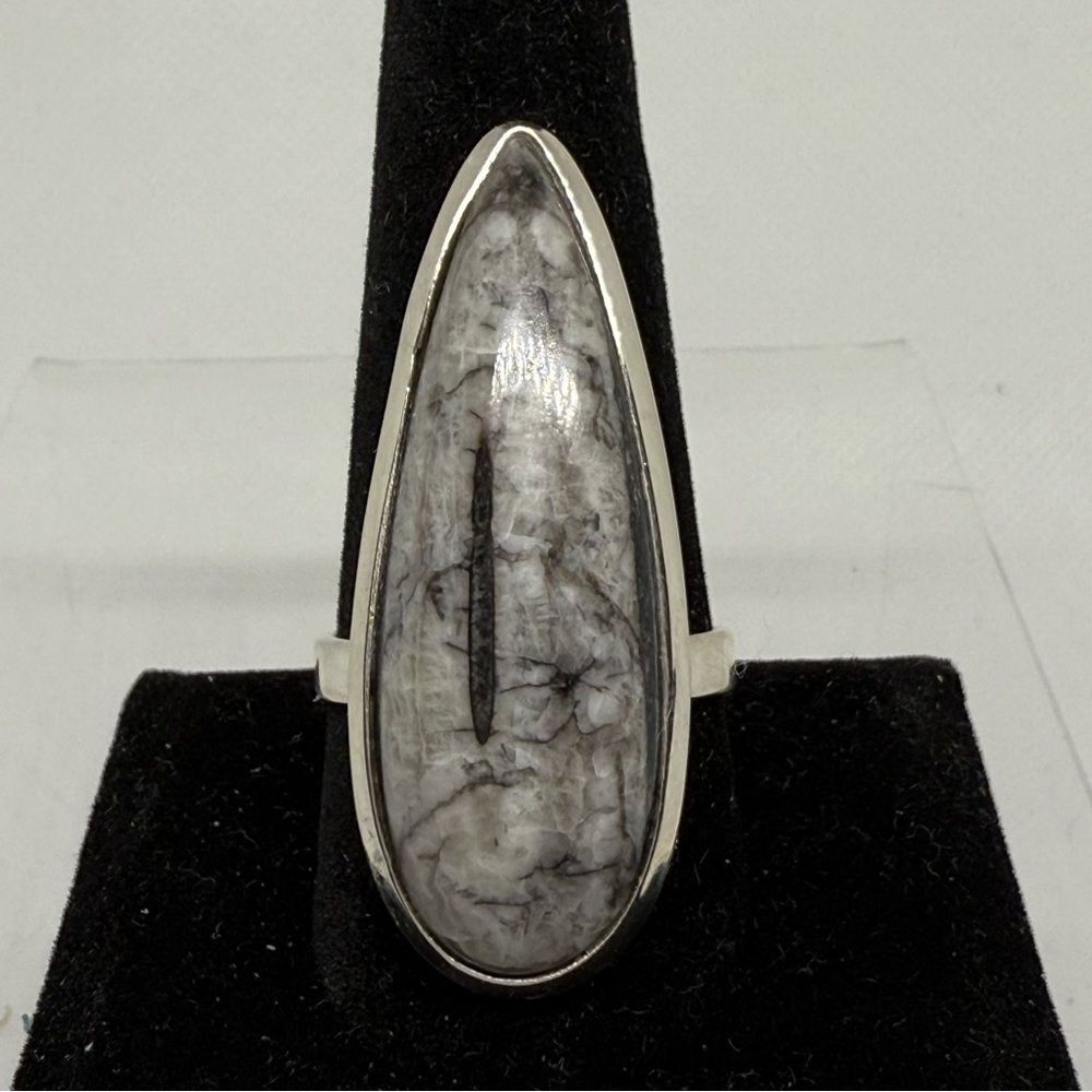Silver and Gray Ring 925 Sterling silver